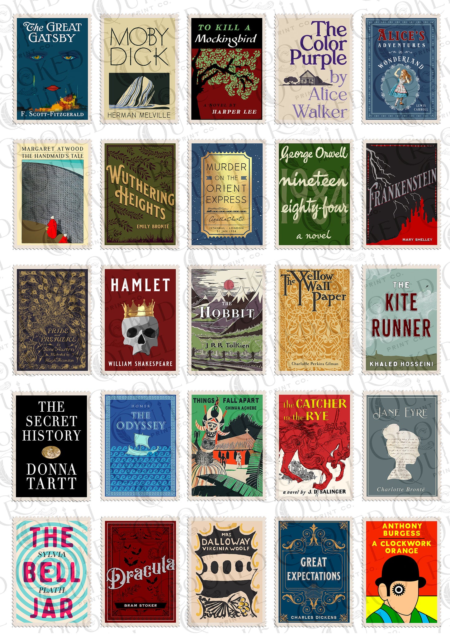 Classic Book Covers Print