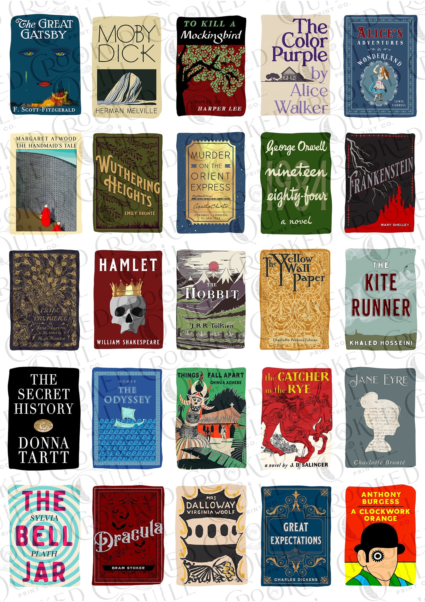 Classic Book Covers Print
