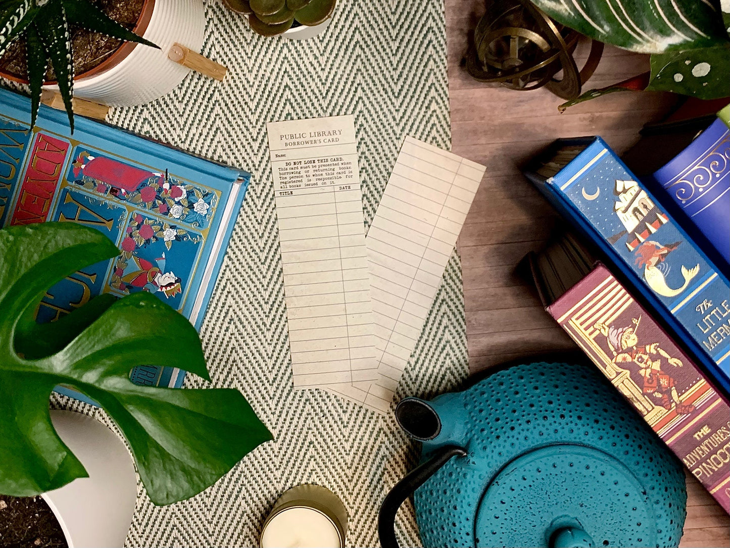 Library Card Bookmark - 2025 Book Tracker