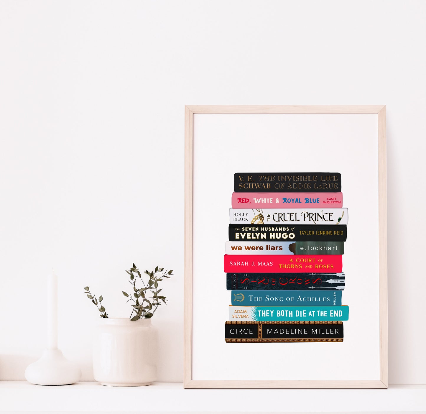 BookTok / YA Book Stack Print