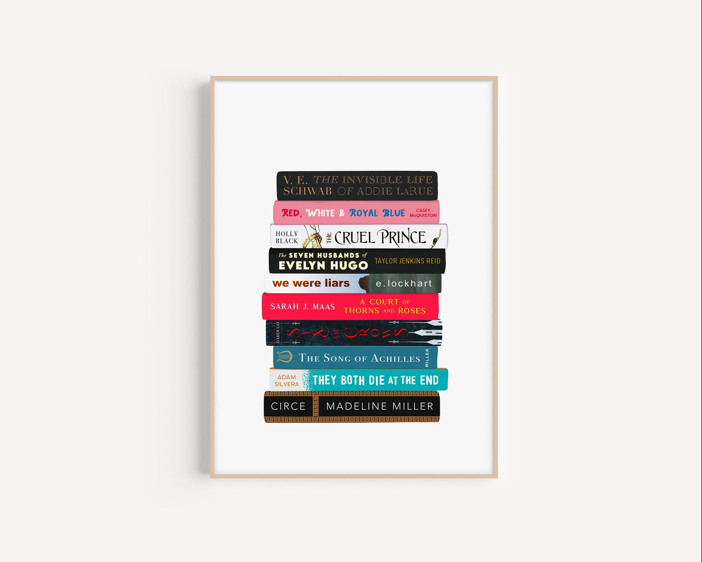 BookTok / YA Book Stack Print