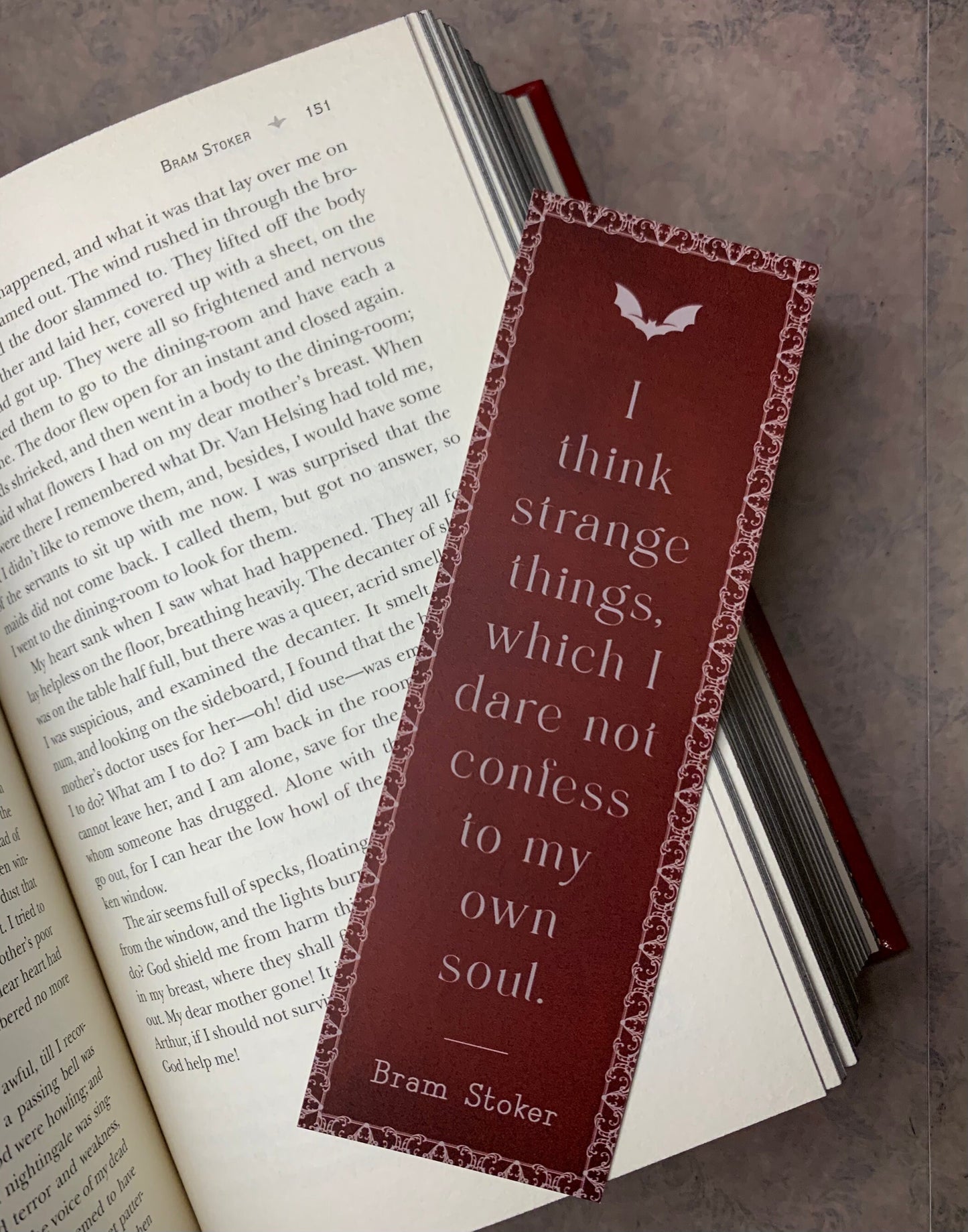 Gothic Quote Bookmark - Dracula and Frankenstein