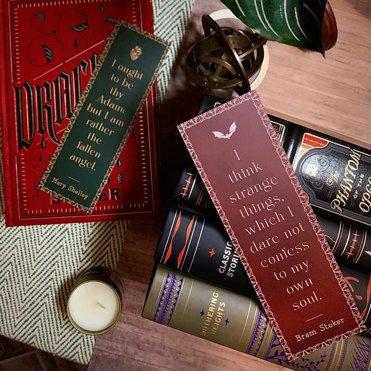 Gothic Quote Bookmark - Dracula and Frankenstein