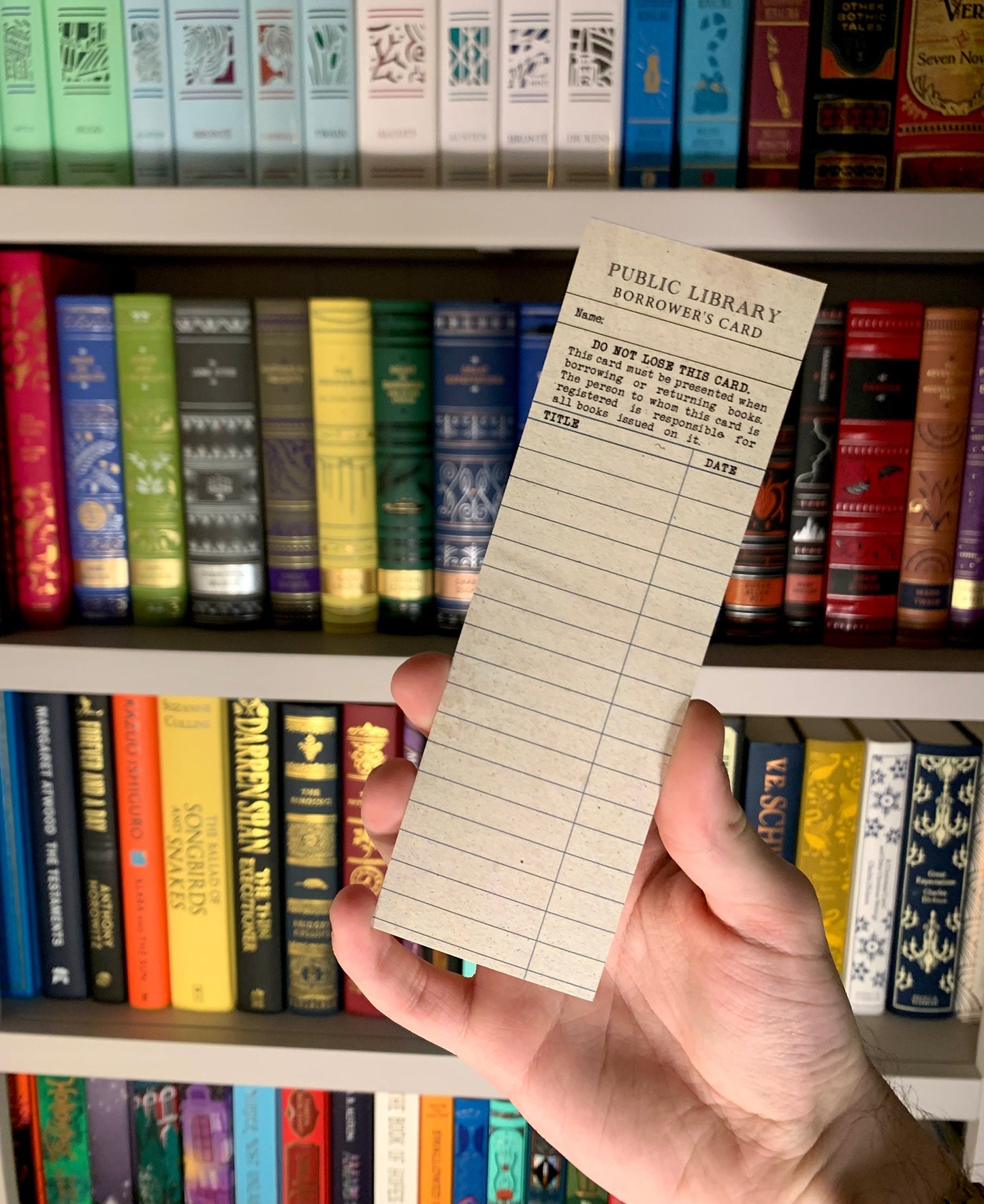 Library Card Bookmark - 2024 Book Tracker