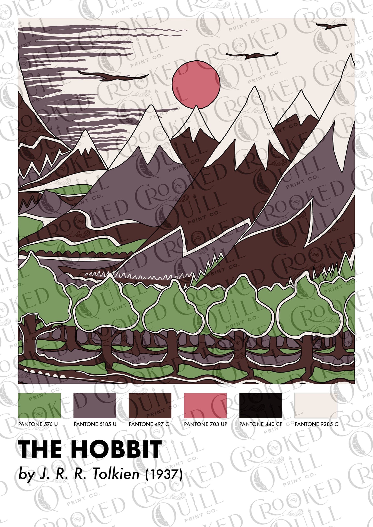 The Hobbit Inspired Art Print - The Pantone Collection
