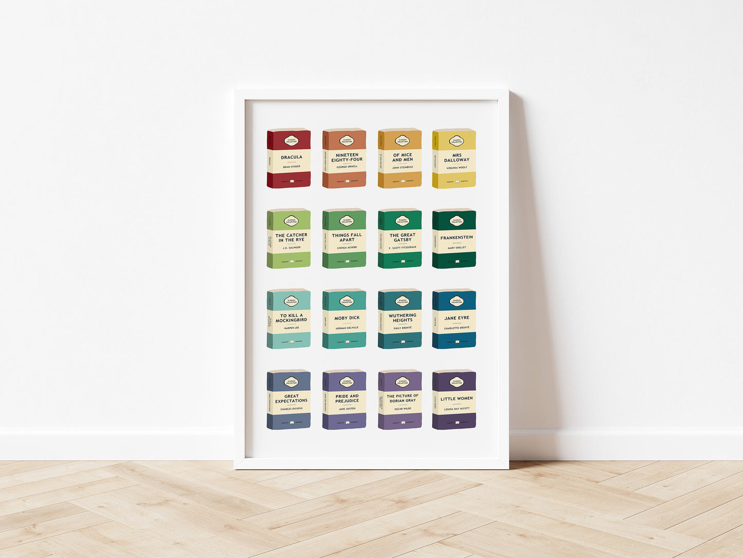 Classic Books Colour Tone Print - Choose Your Colour Theme