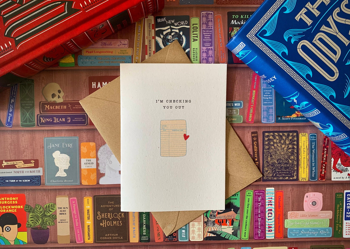Library Card "I'm Checking You Out" Greeting Card