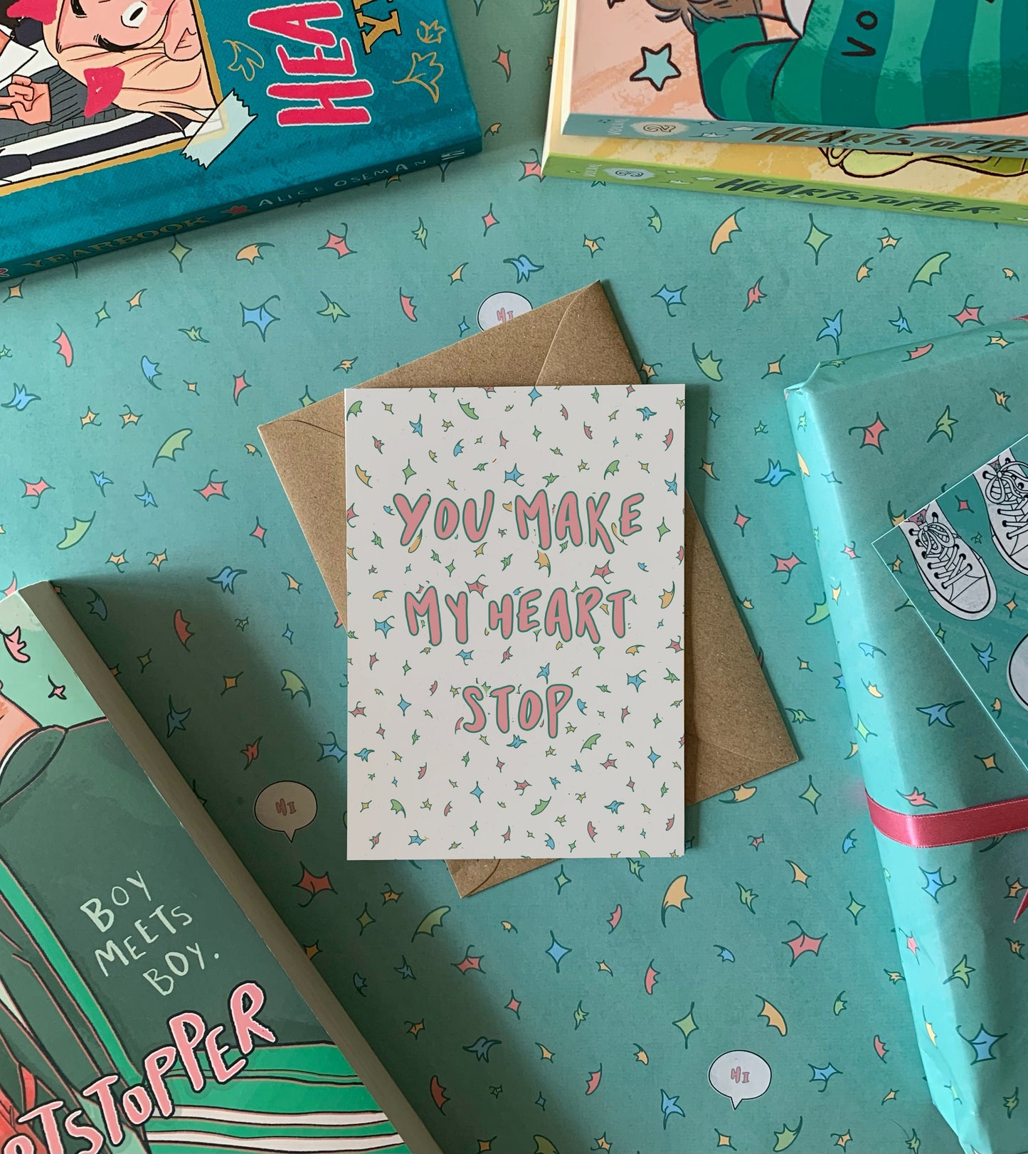 Nick & Charlie Anniversary Card - "You Make My Heart Stop"