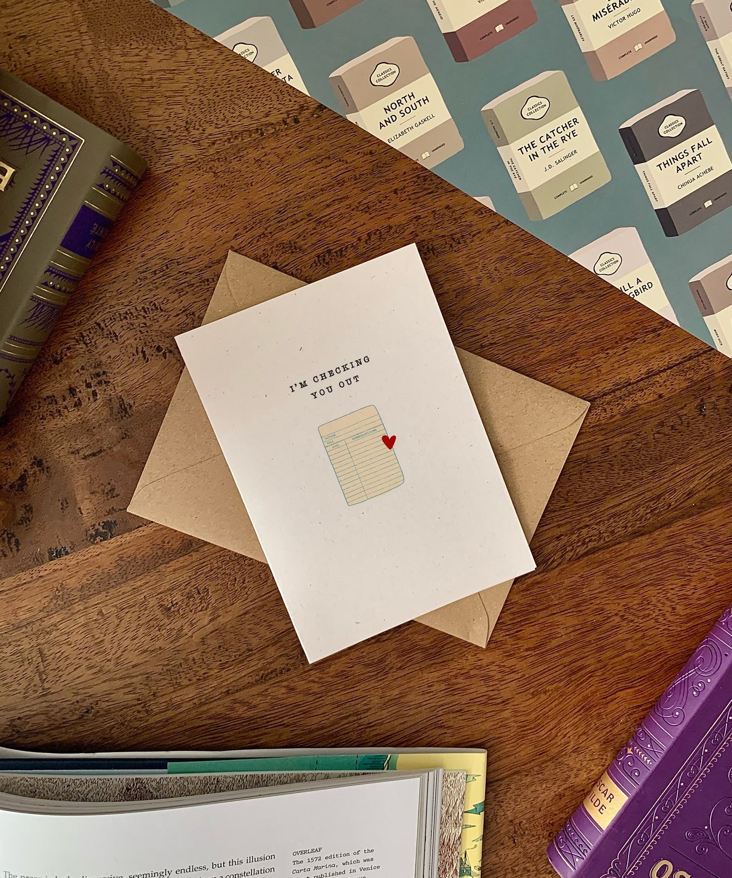 Library Card "I'm Checking You Out" Greeting Card