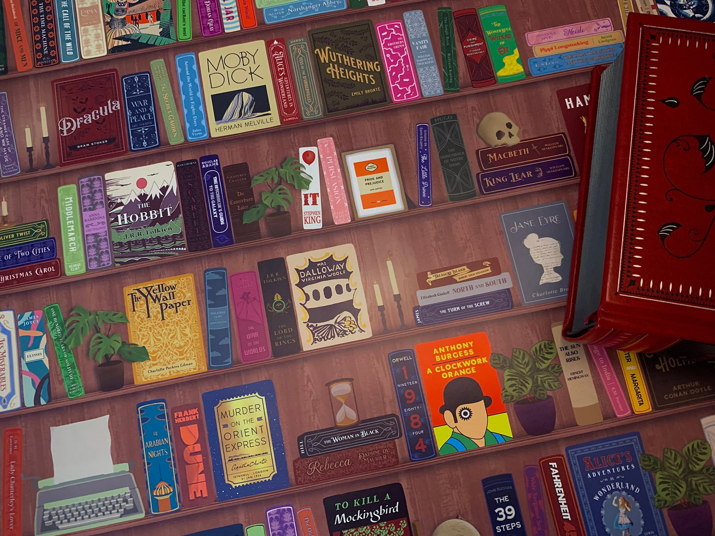 Classic Bookshelf Gift Wrap Sheet