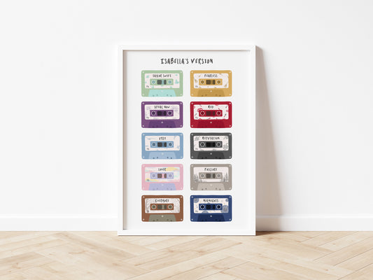 Taylor Eras Cassette Poster (Personalisation Available)