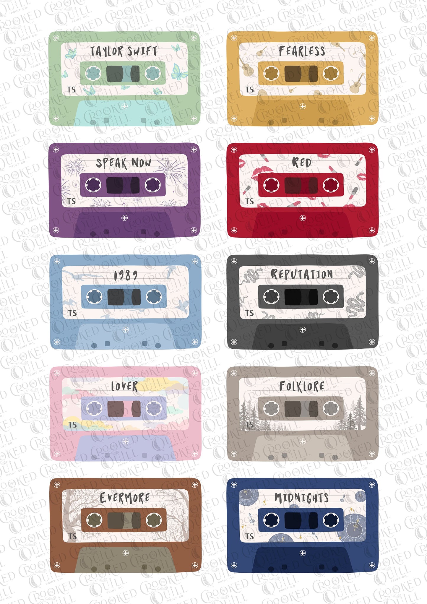 Taylor Eras Cassette Poster (Personalisation Available)