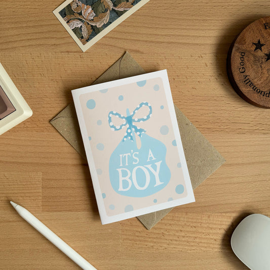 Baby Blue It's a Boy Card