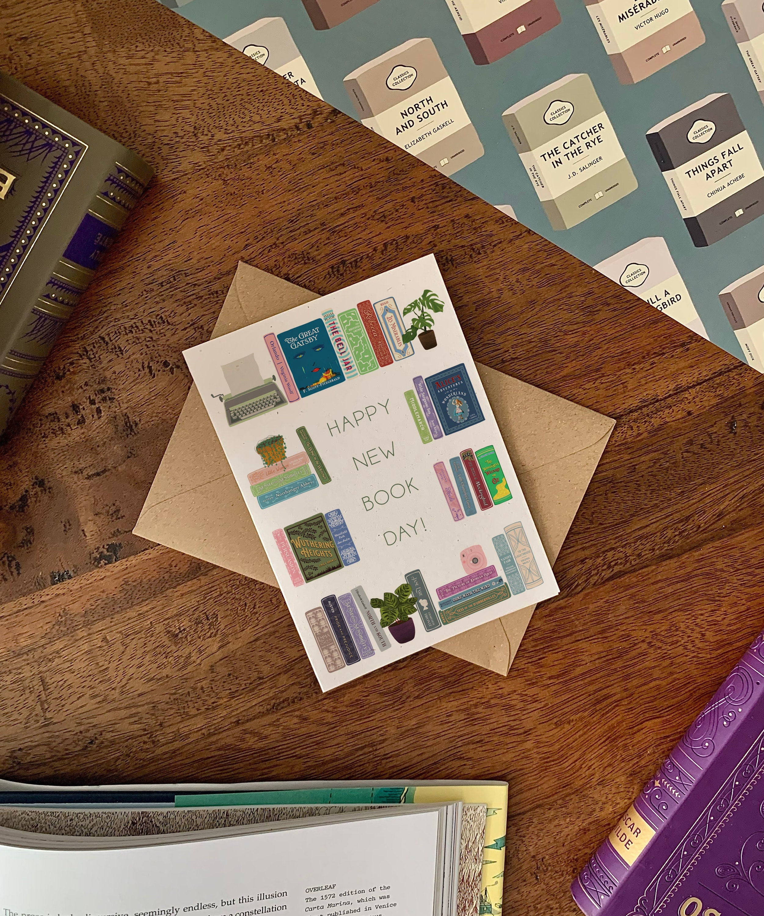 Book Greeter Book Lover Card - Custom Personalised Text – Crooked Quill